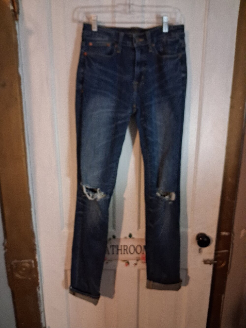American Eagle Next Level Flex Dark Blue Distressed Men’s Jeans 28"×34" Slim